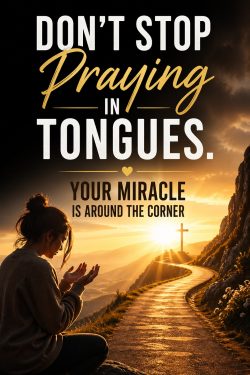 Don't stop praying in tongues. Your miracle is around the corner