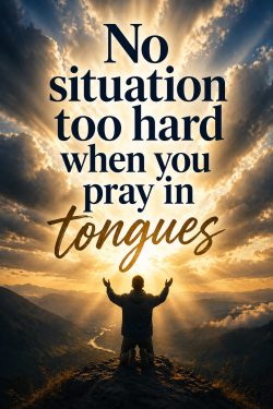 No situation too hard when you pray in tongues