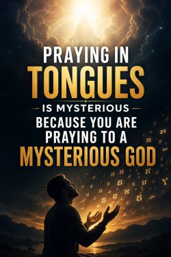 Praying in tongues is mysterious because you are praying to a mysterious God