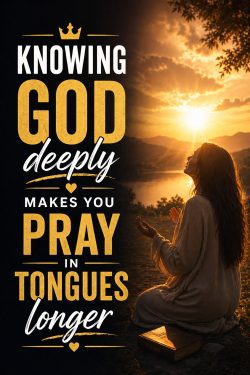 Knowing God deeply makes you pray in tongues longer