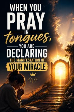 When you pray in tongues, you are declaring the manifestation of your miracle